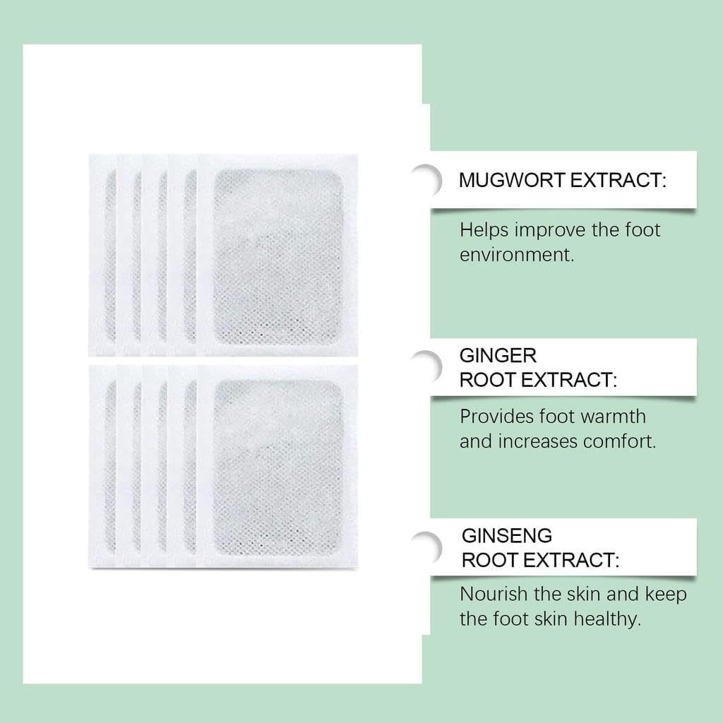 100% Herbal And Gentle Ingredient Detox Foot Pads, 20 Pieces