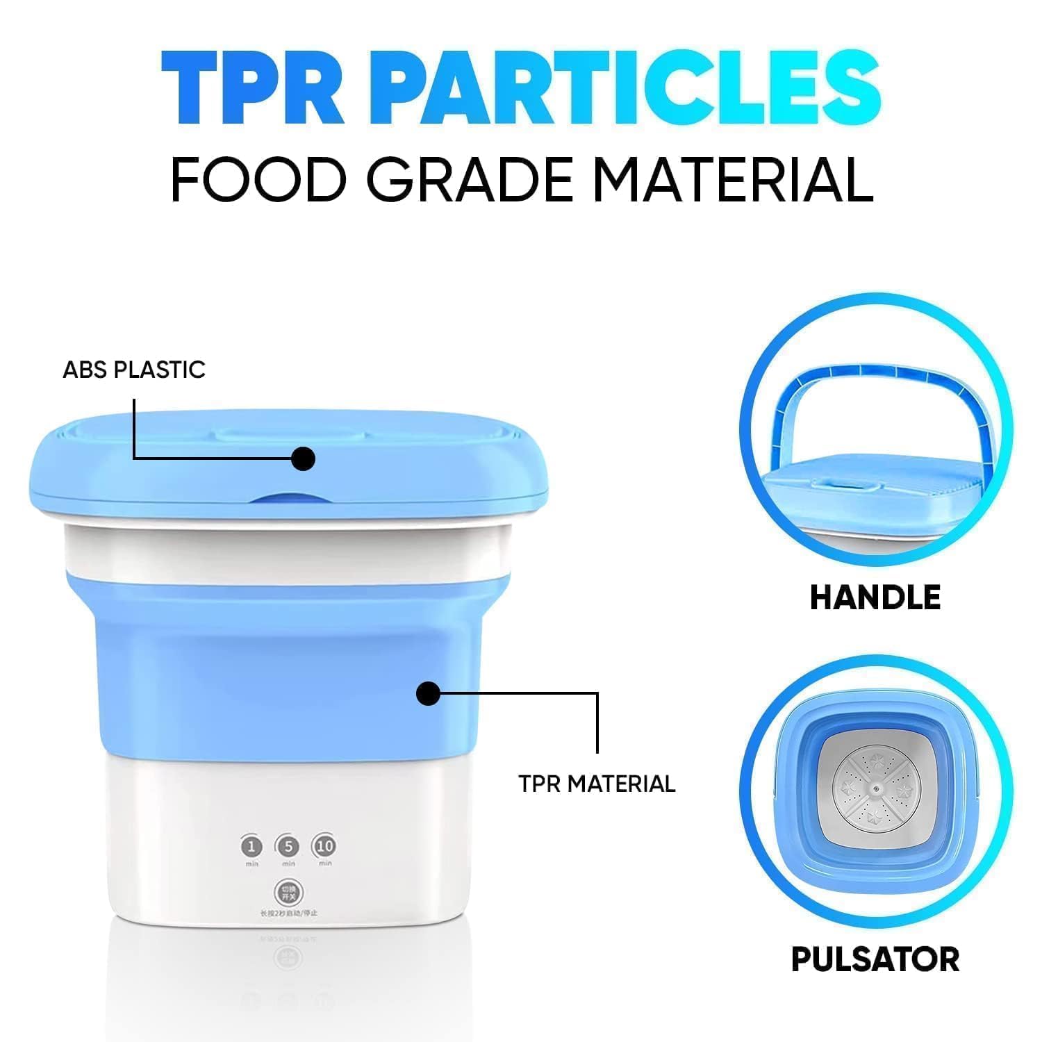 Portable Washing Machine, 16L Mini Washing Machine With Spin Basket, Small Portable Washer Machine Suitable for Underwear Small Clothes Dryer Deep Cleaning A1