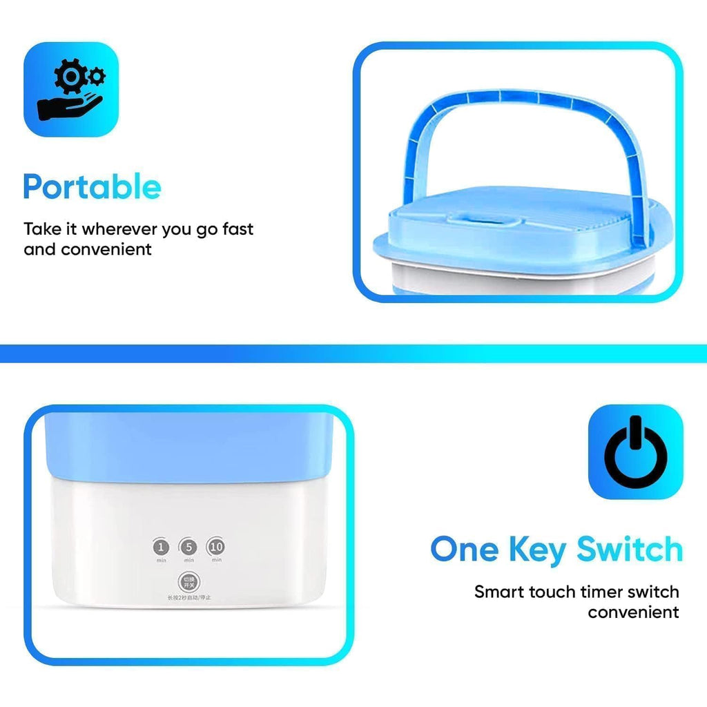 Portable Washing Machine, 16L Mini Washing Machine With Spin Basket, Small Portable Washer Machine Suitable for Underwear Small Clothes Dryer Deep Cleaning A1