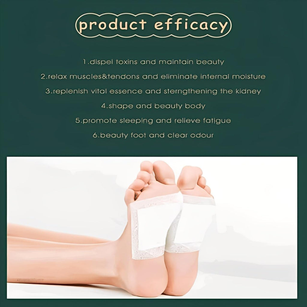 100% Herbal And Gentle Ingredient Detox Foot Pads, 20 Pieces
