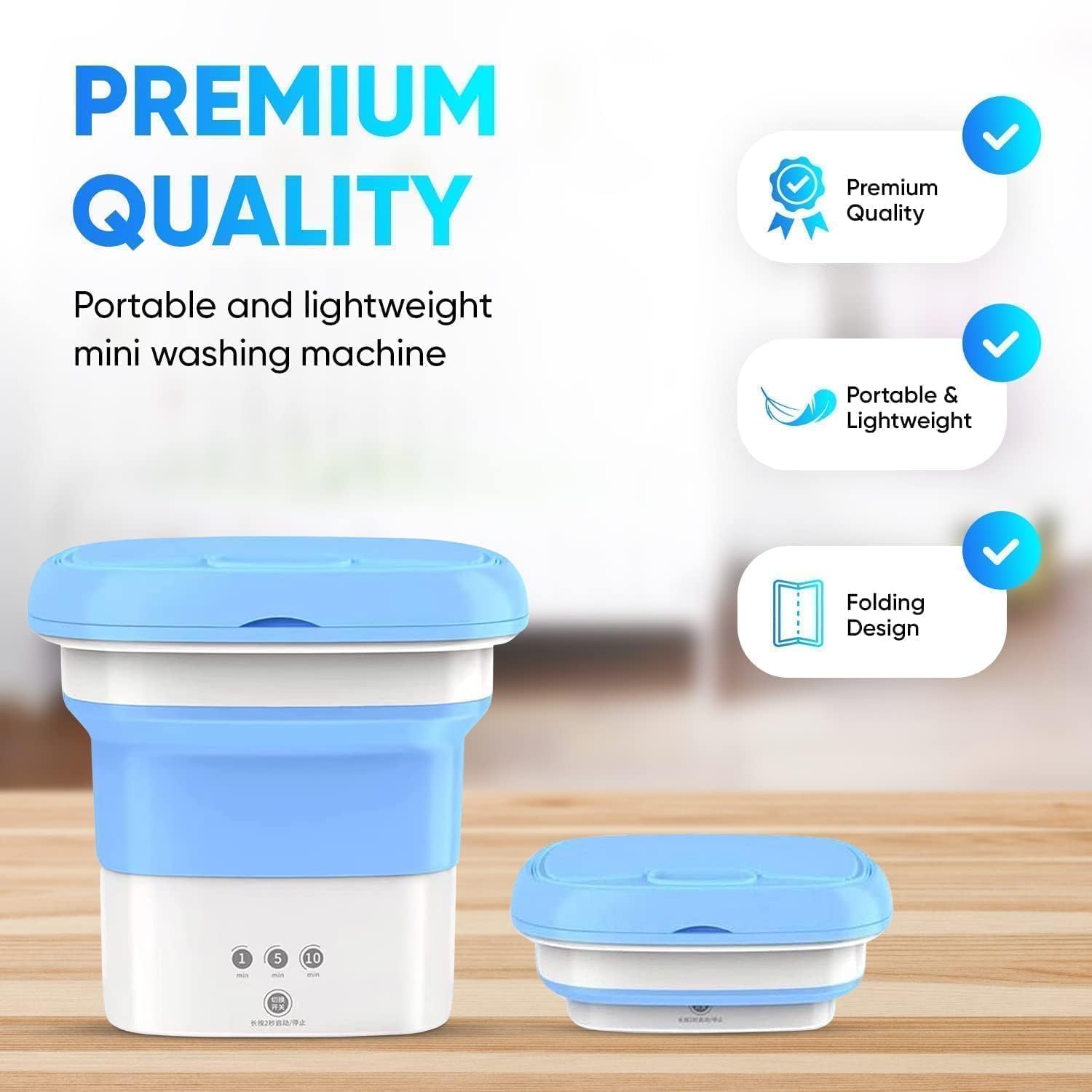 Portable Washing Machine, 16L Mini Washing Machine With Spin Basket, Small Portable Washer Machine Suitable for Underwear Small Clothes Dryer Deep Cleaning A1